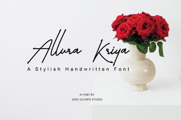Allura Kriya: A Delicate Handwritten Font for Creative Projects