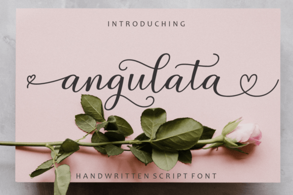 Angulata: A Script Handwritten Font for Creative Product Design
