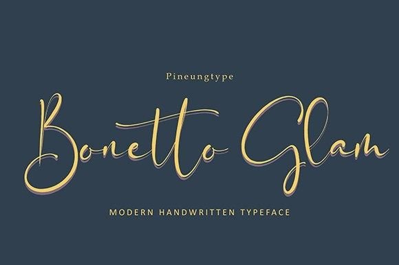 Bonetto Glam: A Script Handwritten Font for Creative Campaigns