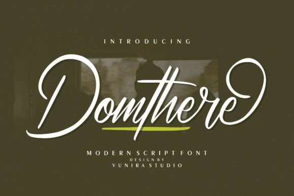 Domthere: A Script Handwritten Font for Authentic Branding