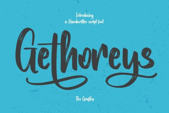 Gethoreys: A Script Handwritten Font for Creative Product Design