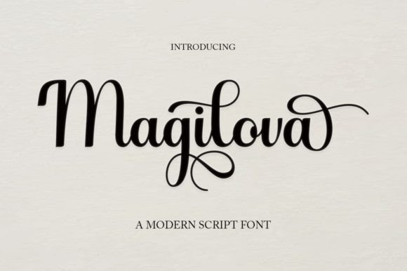 Magilova: A Romantic Script Font for Creative Designers