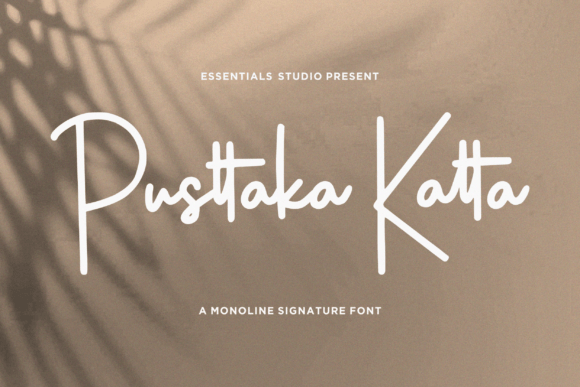 Pusttaka Katta: A Script Handwritten Font for Digital Design Excellence
