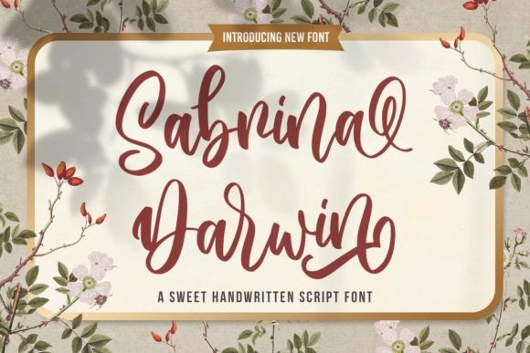 Sabrina Darwin: A Script Handwritten Font for Modern Branding