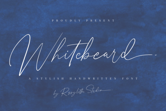 Whitebeard: A Script Handwritten Font for Creative Crafters and Designers